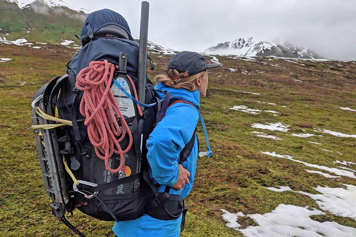 Climbing backpack (Osprey Mutant 52 stuffed to the brim)